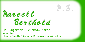 marcell berthold business card